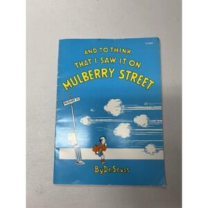 Scholastic Book : Dr Seuss And To Think I saw It On Mulberry Street 1965 Paperbk